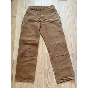 Vintage Carhartt Double Knee Denim Jeans 30x30 Tan